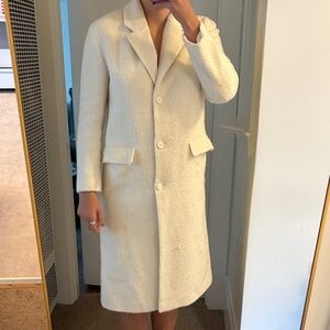 Zara Elegant White Women's Coat